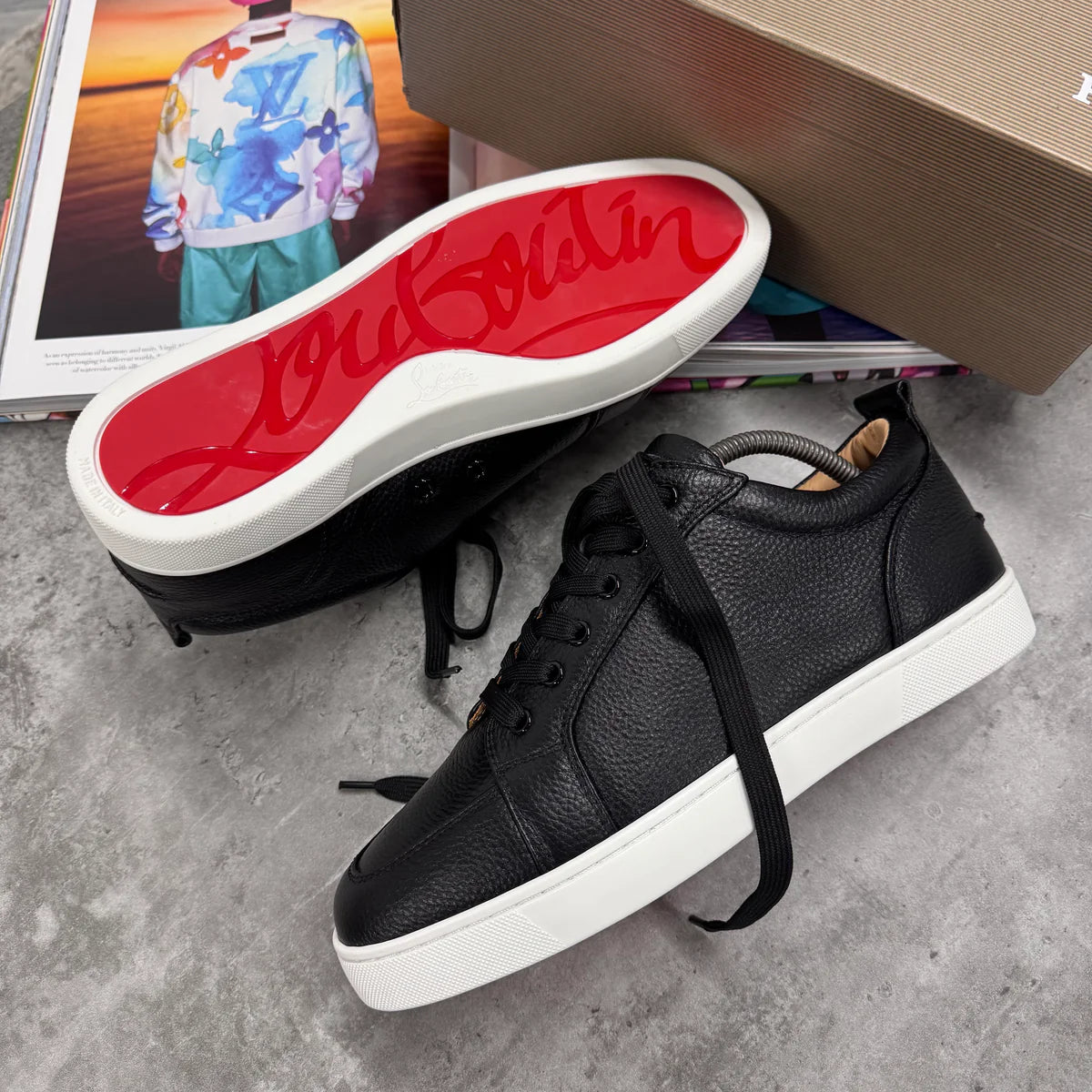 LOUB TRAINERS - BLACK / WHITE (PRE ORDER)