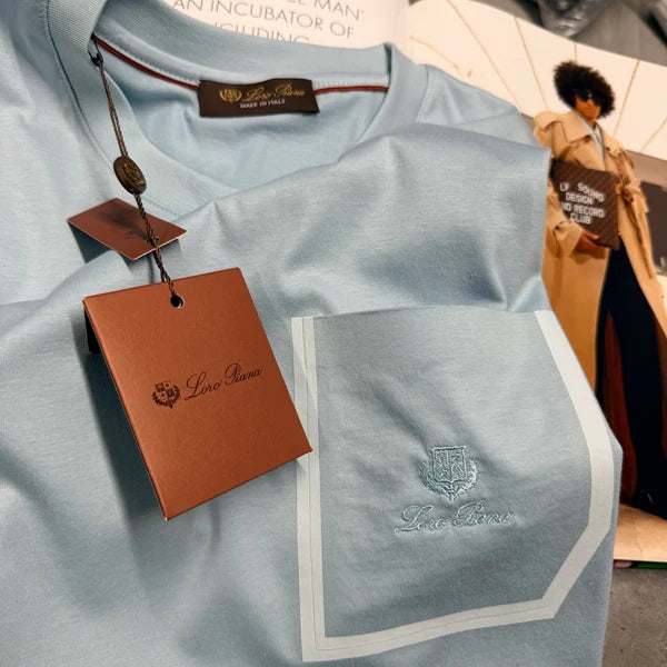 LORO POCKET T SHIRT - SKY BLUE