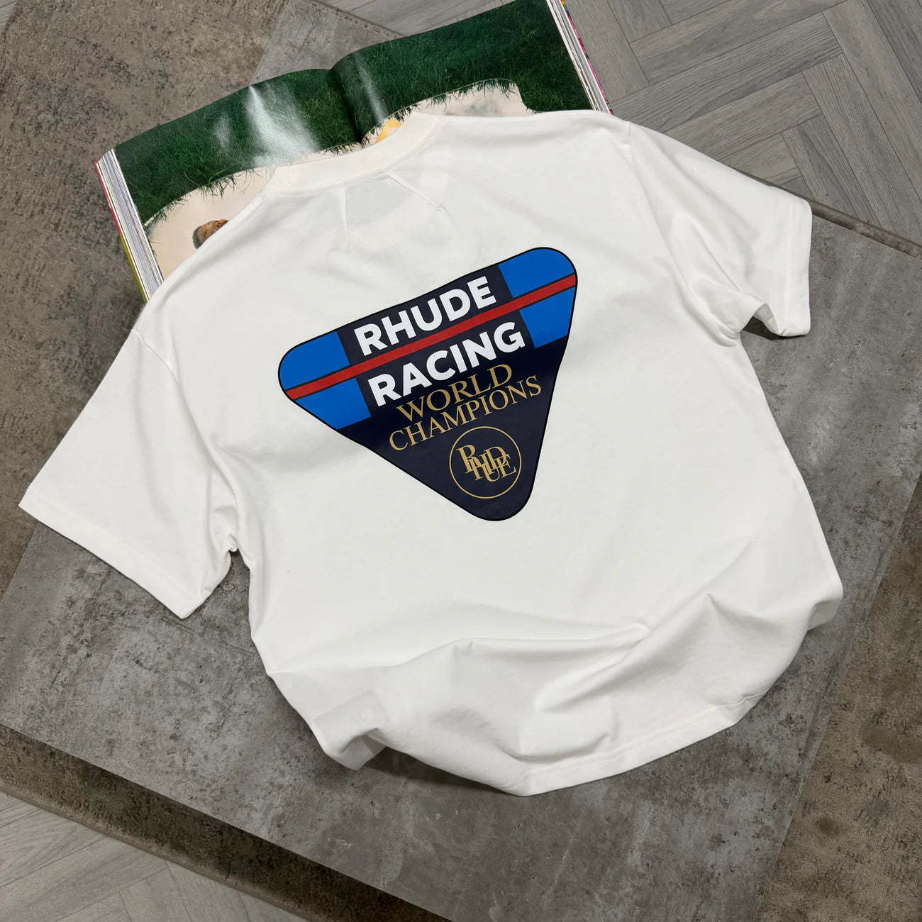 RHU RACING T SHIRT - WHITE
