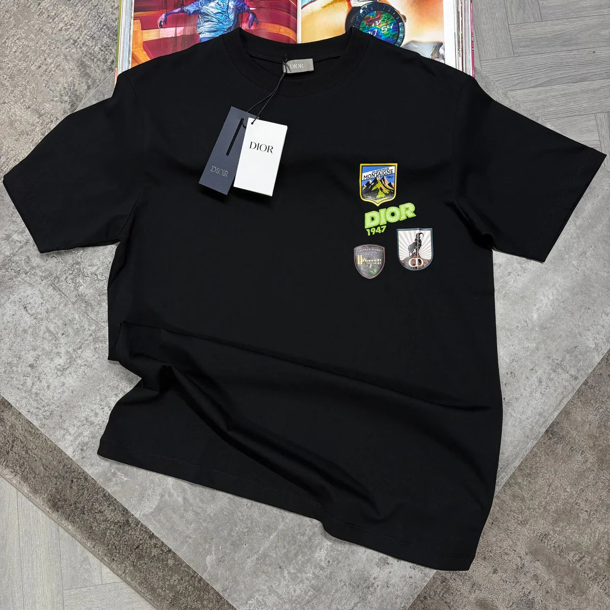 CD PATCH LOGO T SHIRT - BLACK
