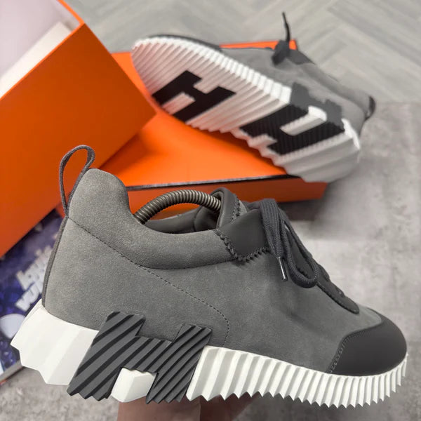 H SUEDE TRAINER - GREY