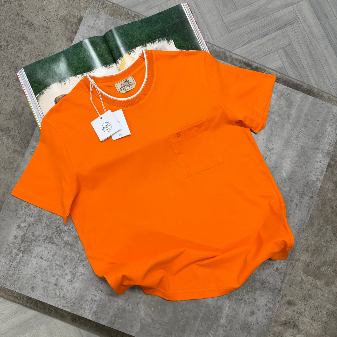 H PIQURES T SHIRT - ORANGE
