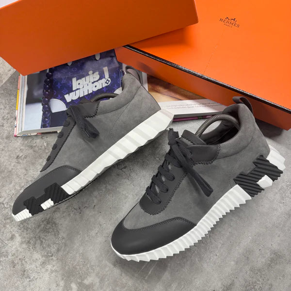 H SUEDE TRAINER - GREY