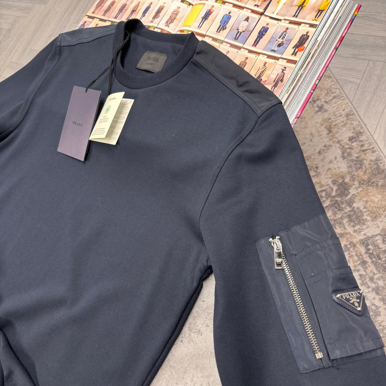 PDA NYLON ZIP POCKET JUMPER - NAVY