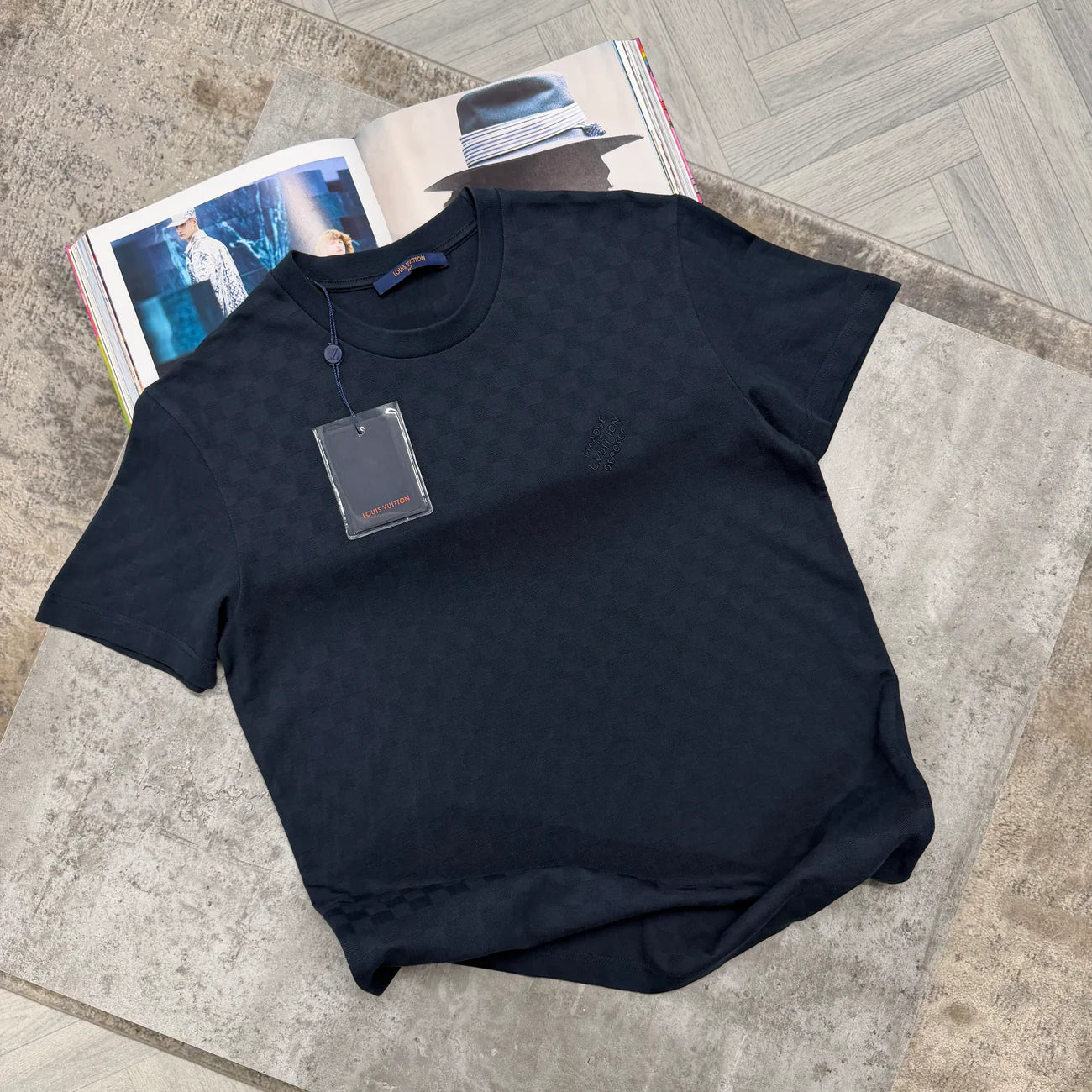 LVE DAMIER TSHIRT - NAVY