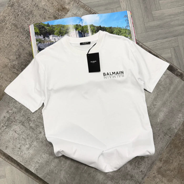 BLM DOUBLE LOGO T SHIRT - WHITE