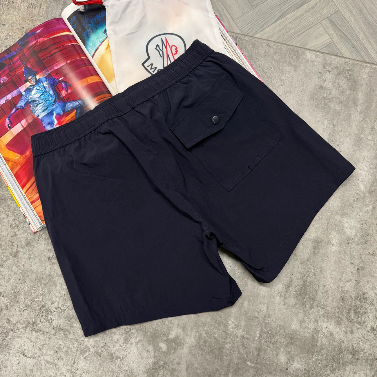 MNCLR ZIP POCKET BAGGED SWIMS - NAVY
