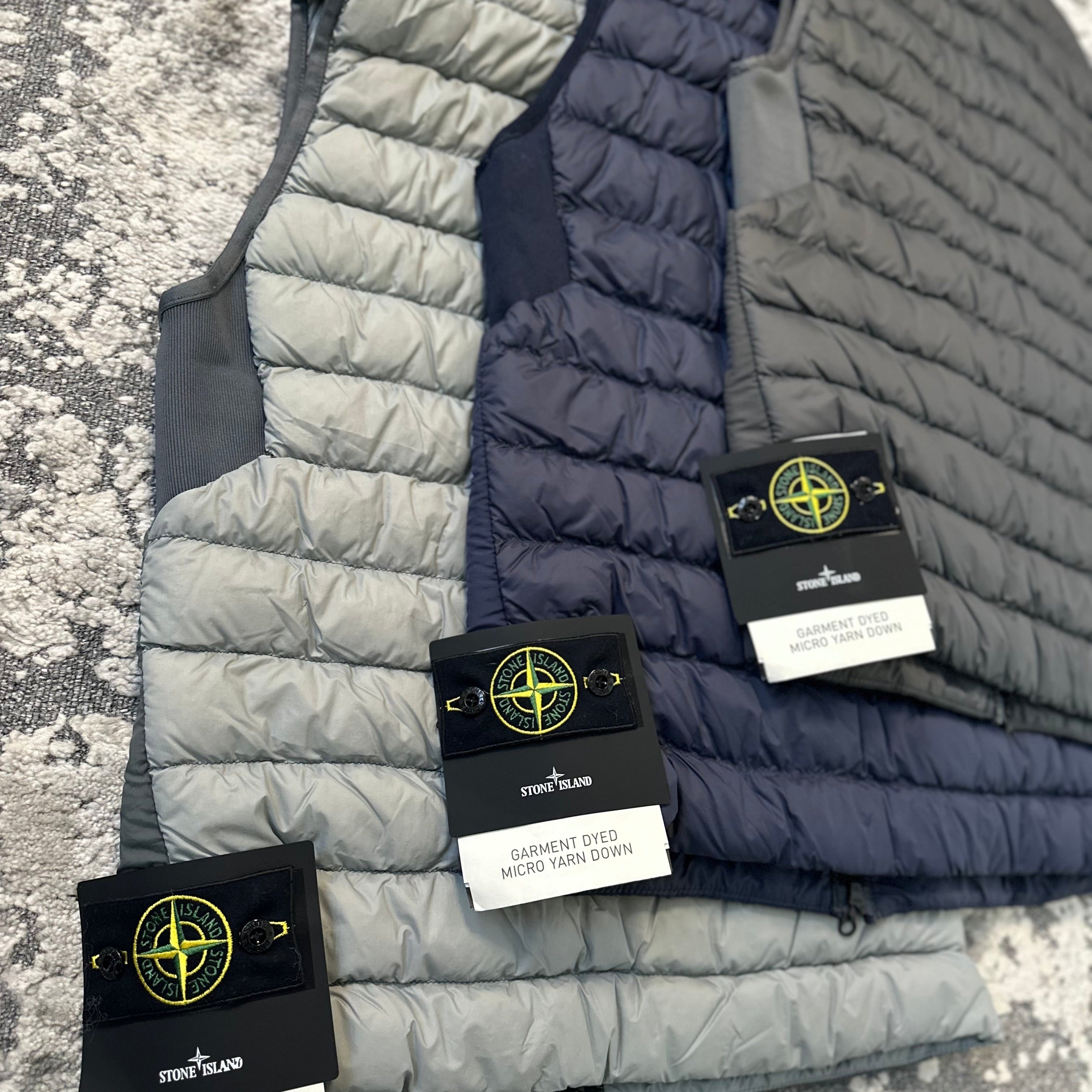 SI MICRO YARN DOWN GILET - NAVY