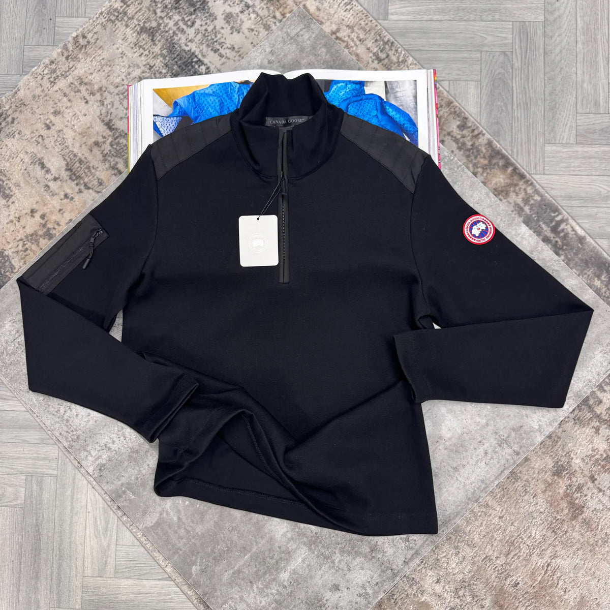 CG STORMONT HALF ZIP JUMPER - BLACK