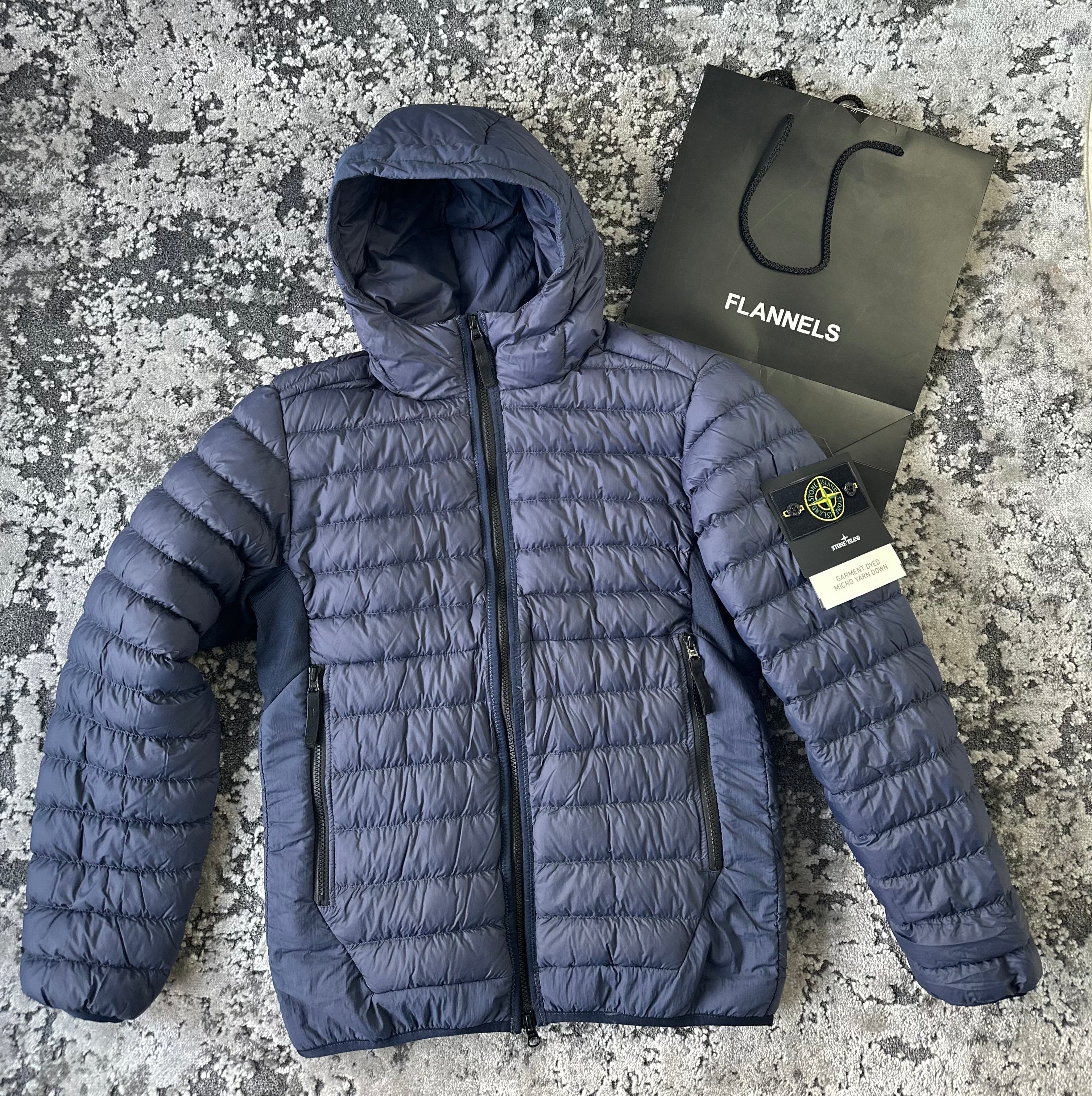 SI MICRO YARN DOWN JACKET - NAVY BLUE