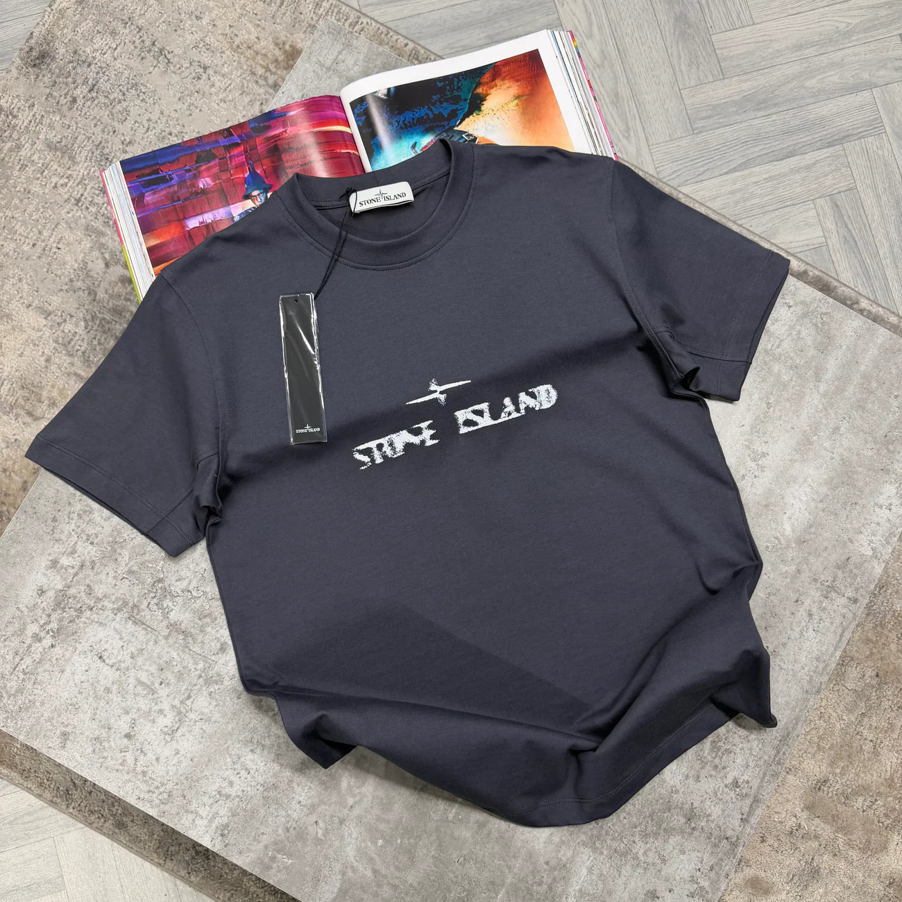 SI BLURR LOGO T SHIRT - DARK GREY