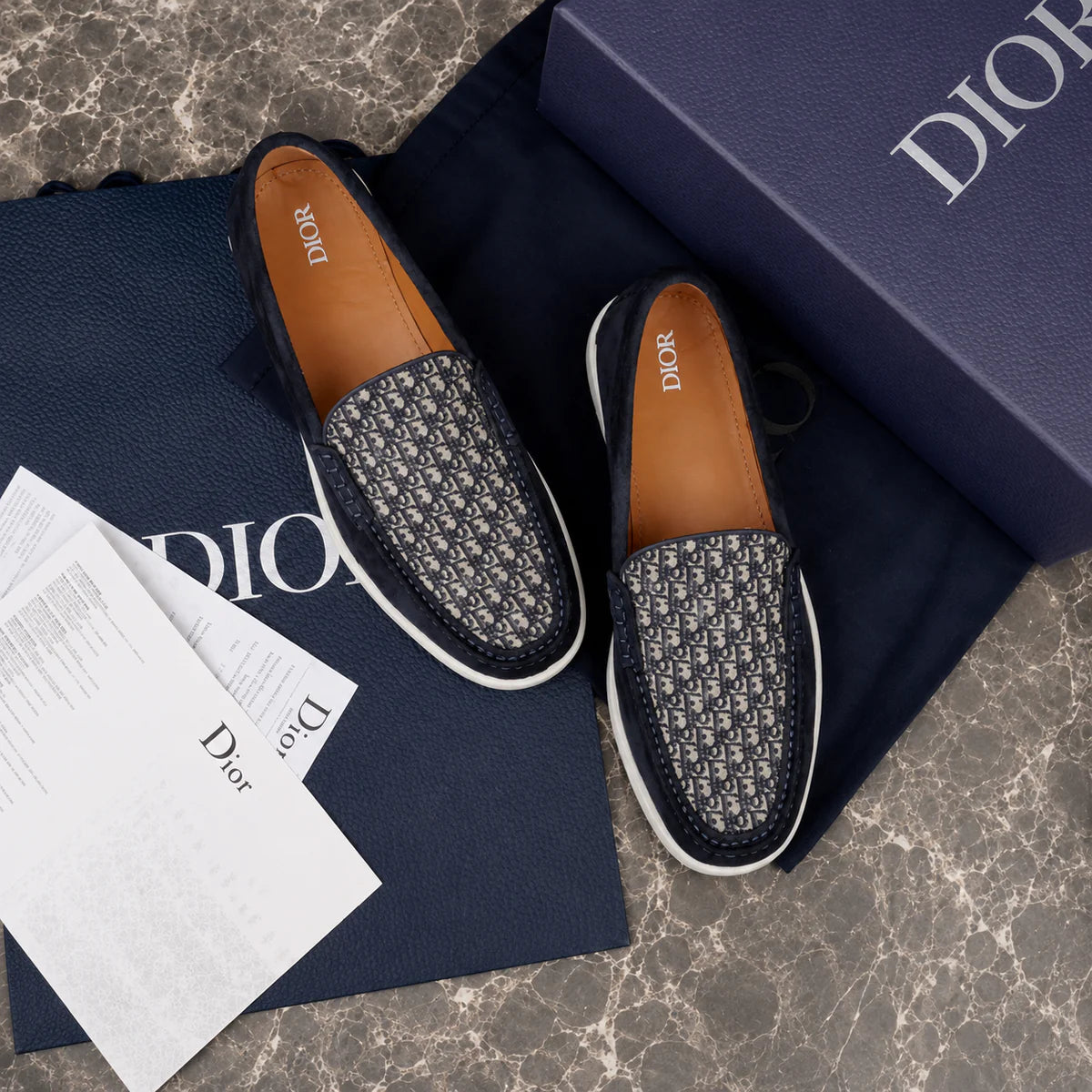 (PRE ORDER) CD OBLIQUE LOAFER - NAVY