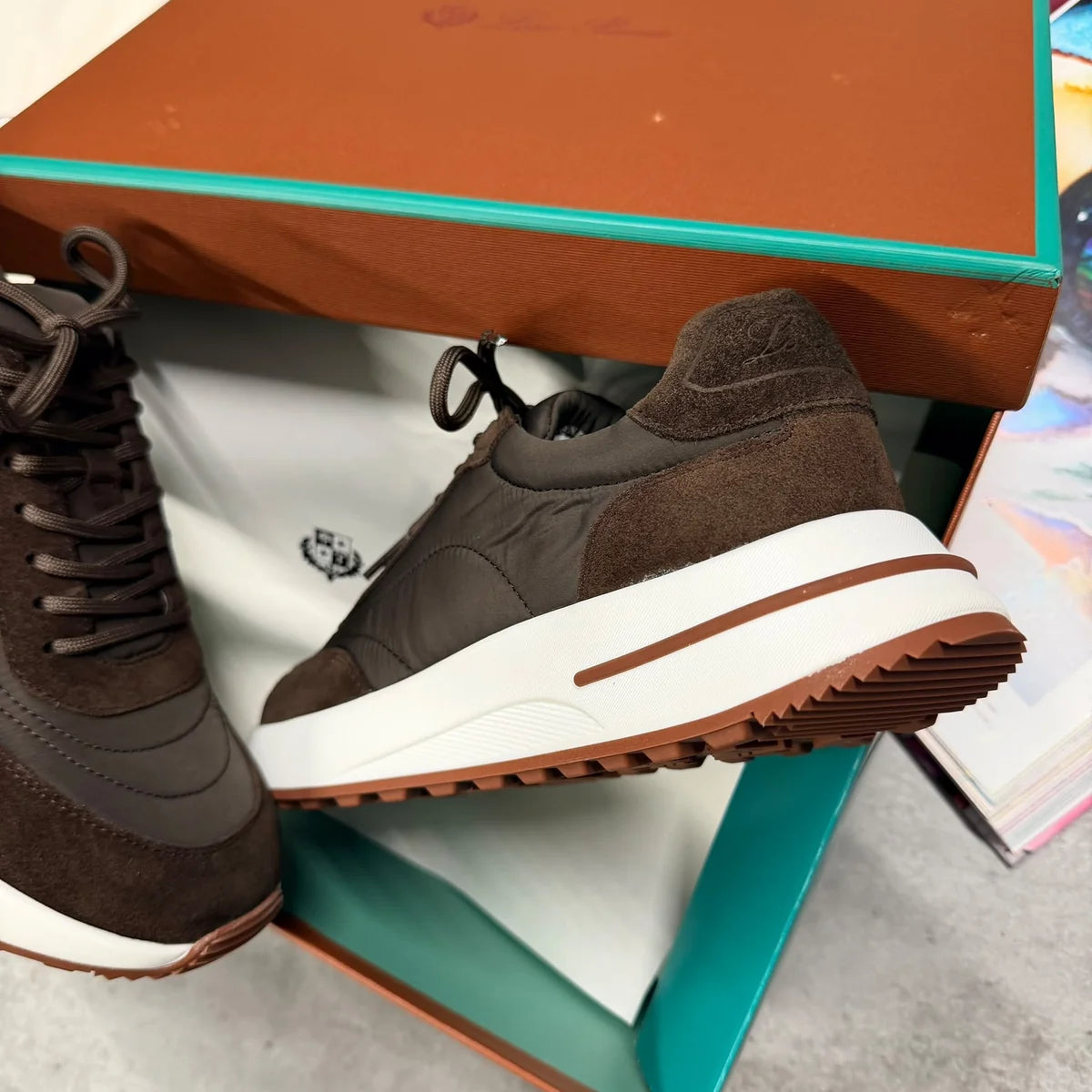 LORO SUEDE TRAINER - BROWN