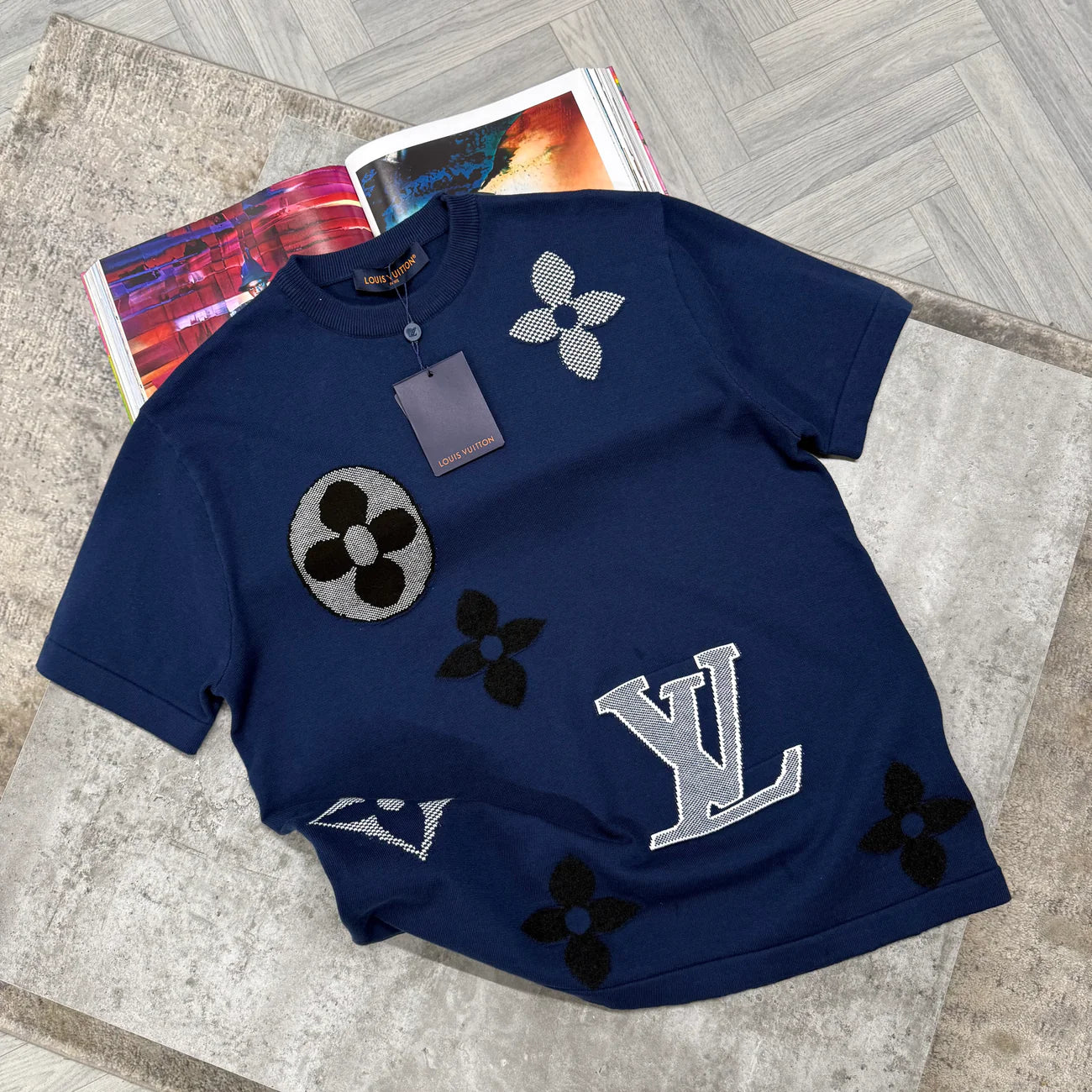 LVE BIG MONOGRAM TSHIRT - NAVY