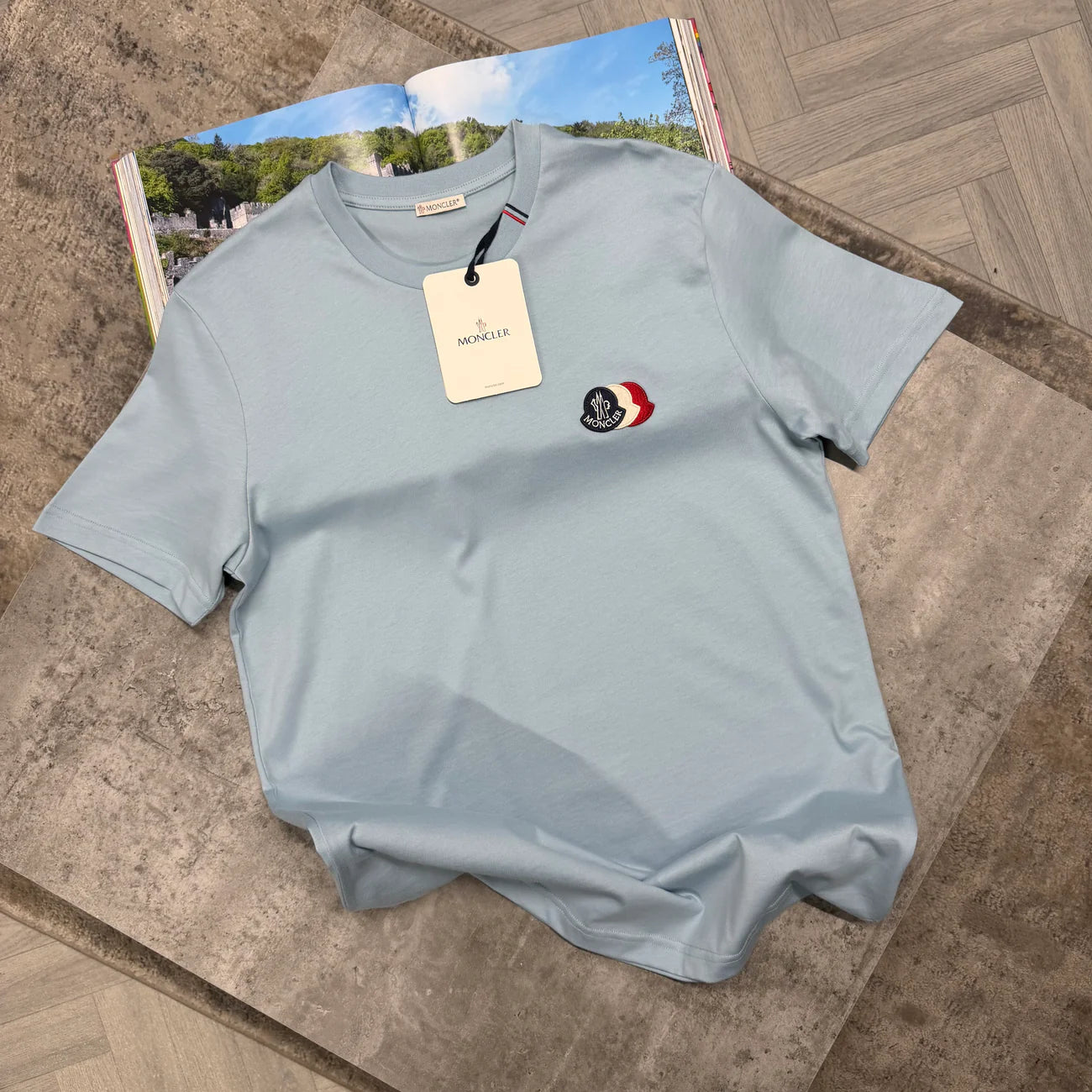 MNCLR TRIPLE LOGO TSHIRT - SKY BLUE