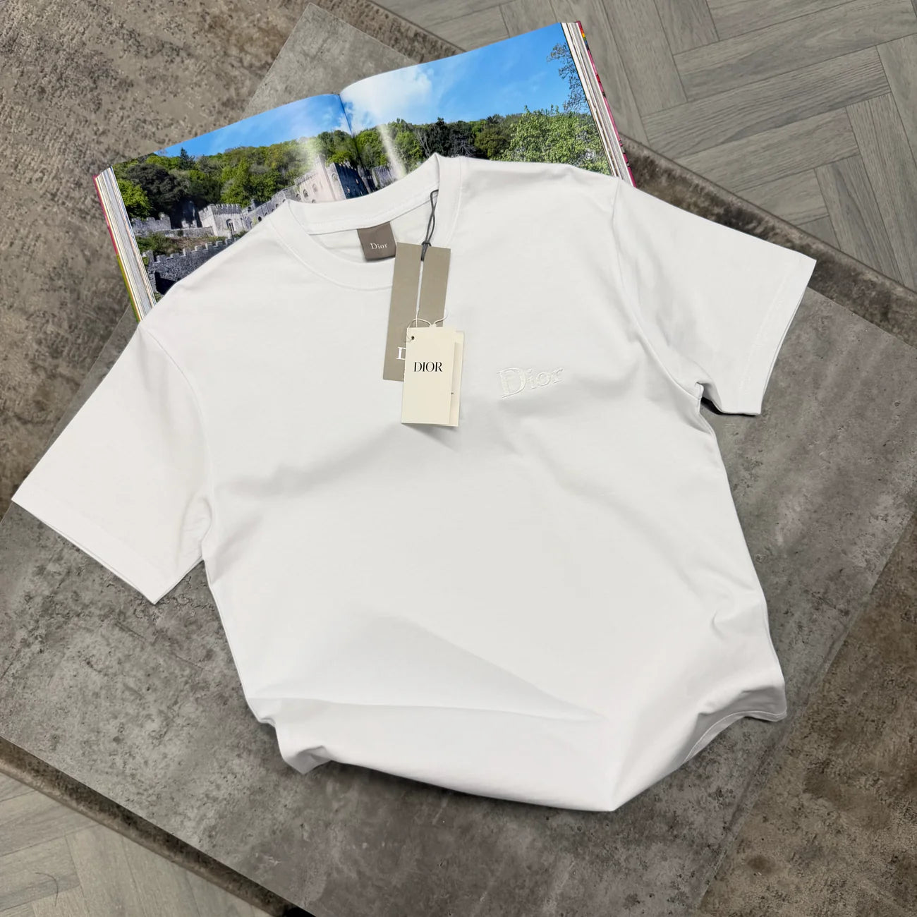 CD EMBROIDERED LOGO TSHIRT - WHITE