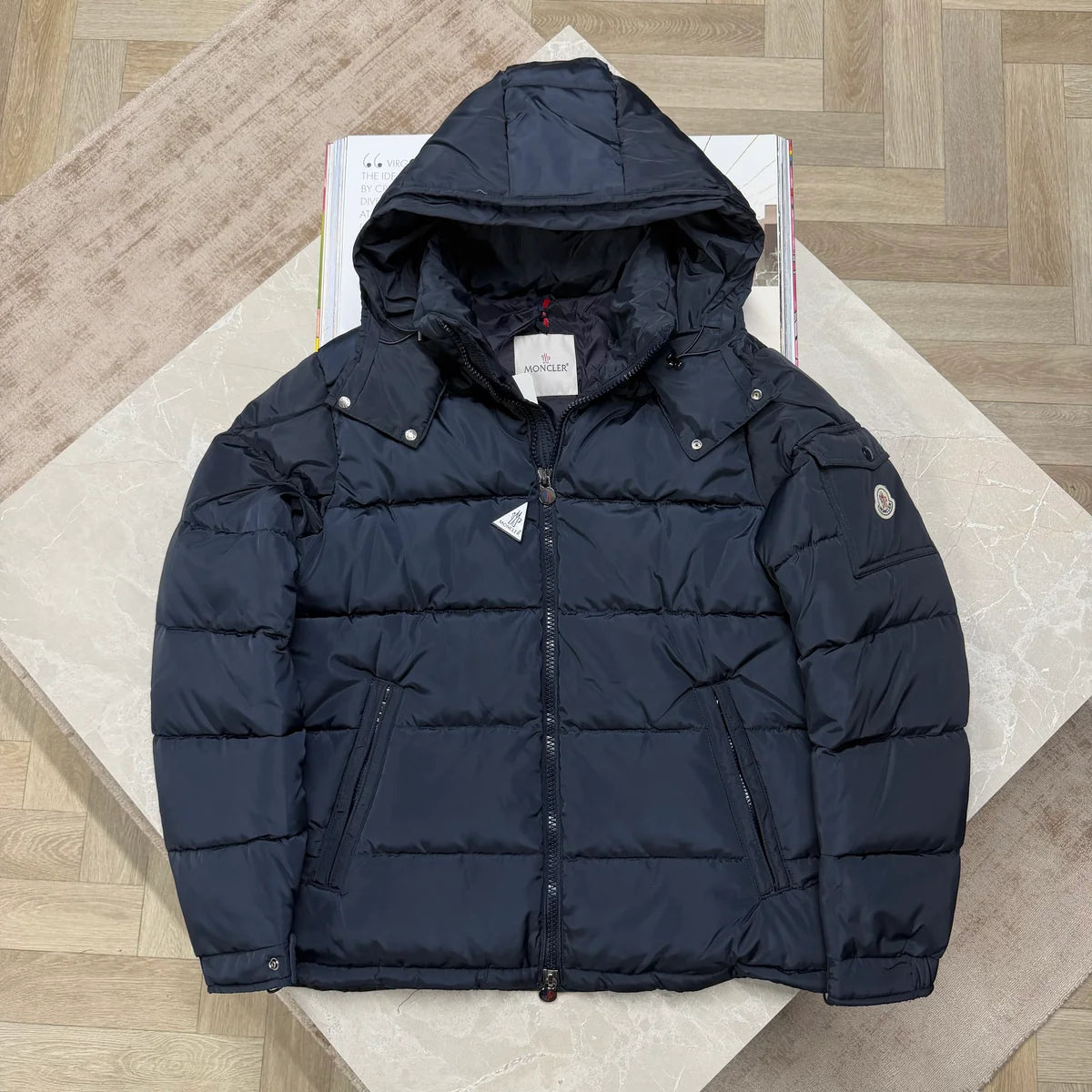 MNCLR MATTE MAYA COAT - NAVY