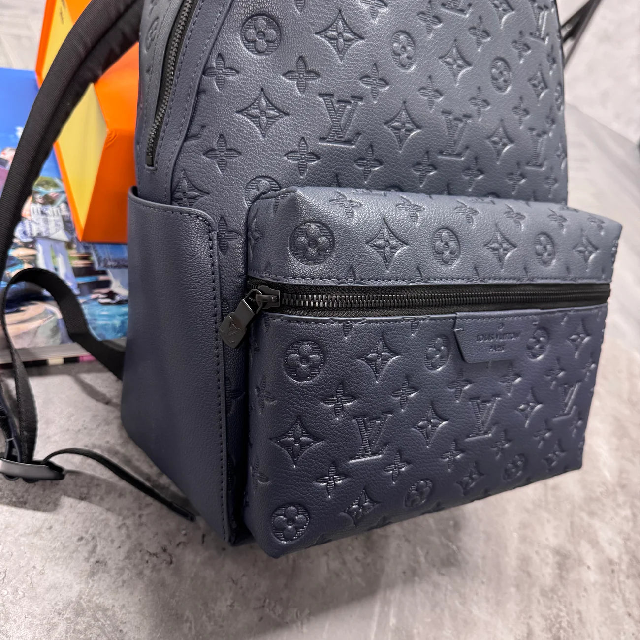 (PRE ORDER) LVE MONOGRAM BACKPACK - NAVY