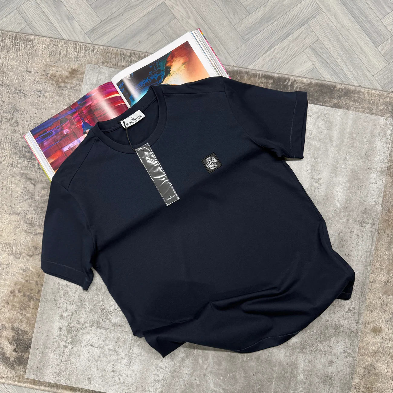 SI SQUARE LOGO TSHIRT - NAVY