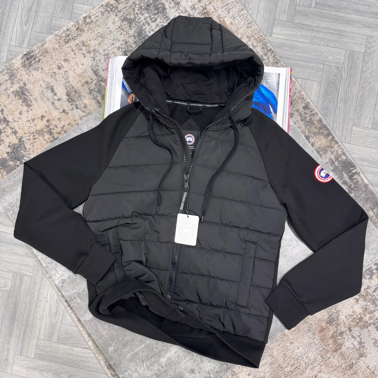 CG HYBRIDGE HURON HOODED ZIP JACKET - BLACK