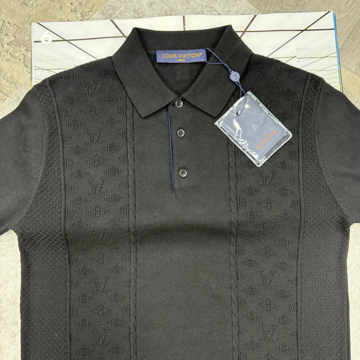 LVE KNIT POLO - BLACK