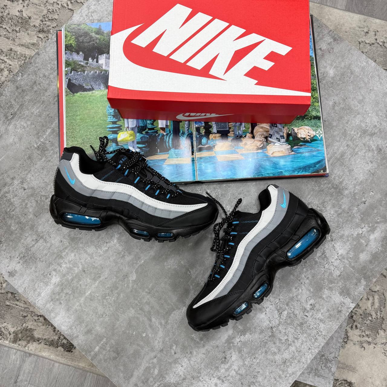 NI 95 TRAINERS - BLACK/GREY/BLUE