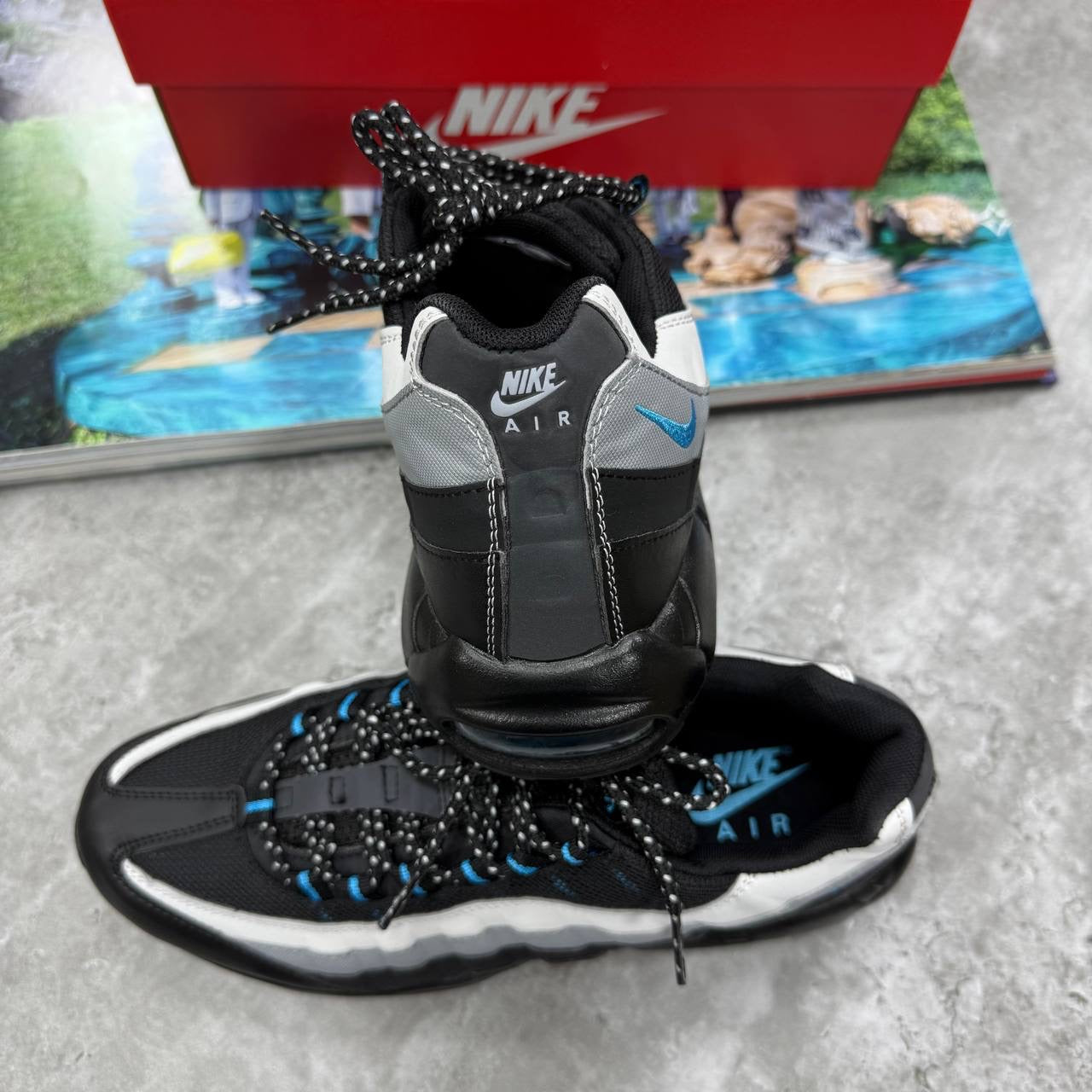 NI 95 TRAINERS - BLACK/GREY/BLUE