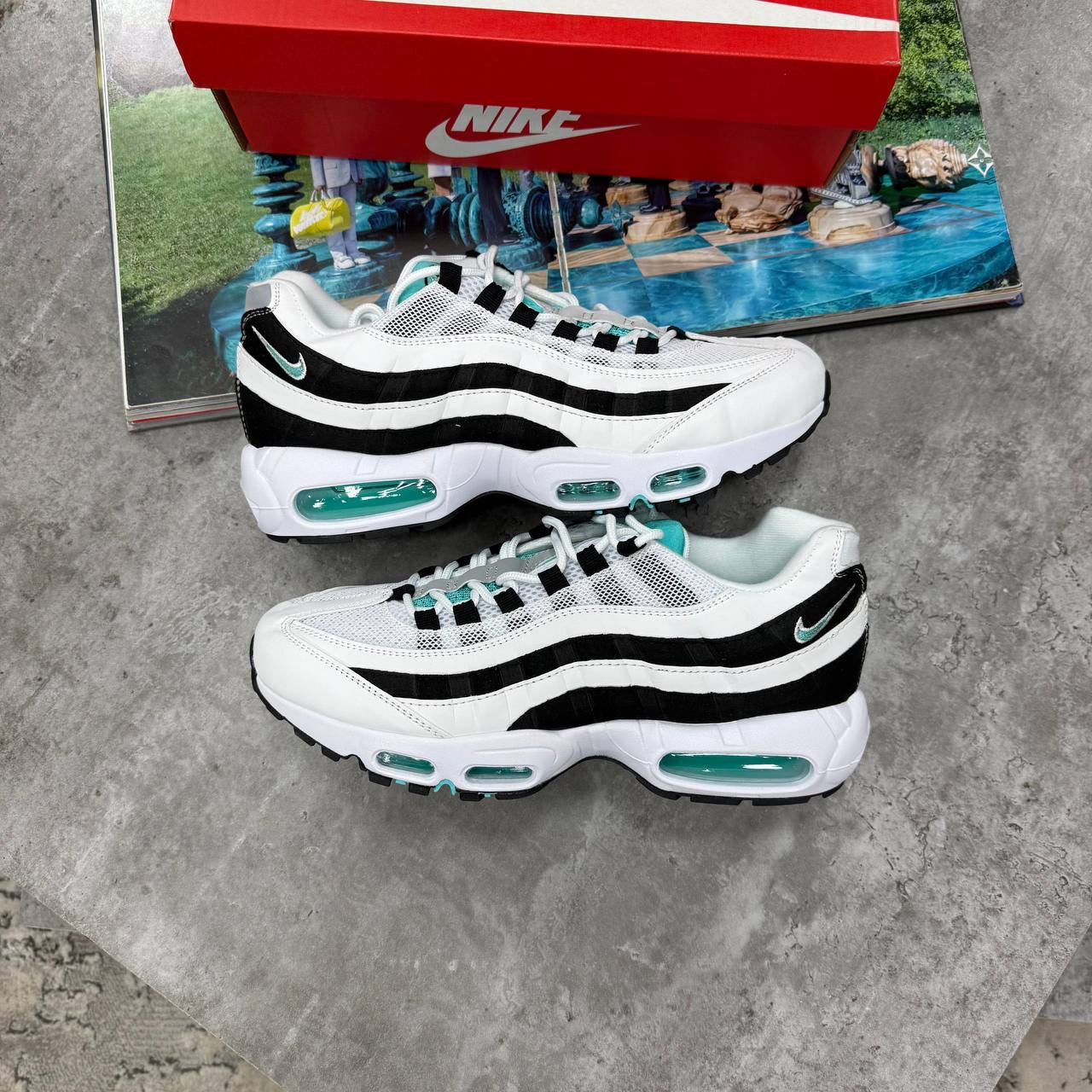NI 95 TRAINERS - WHITE/BLACK/GREEN