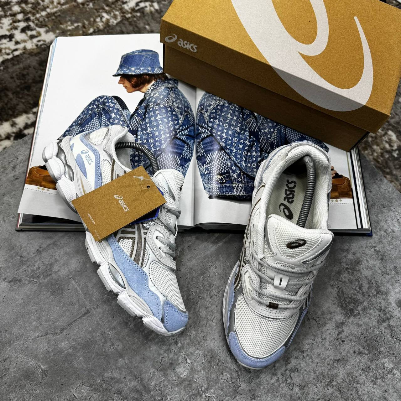 ACS GEL TRAINERS - GREY/BLUE/WHITE