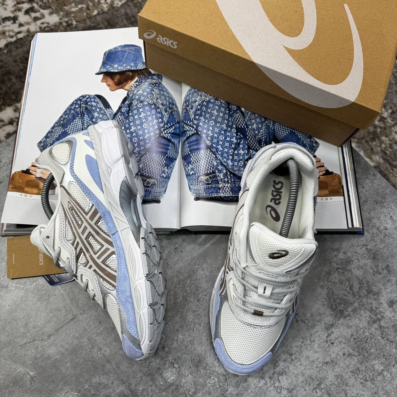 ACS GEL TRAINERS - GREY/BLUE/WHITE