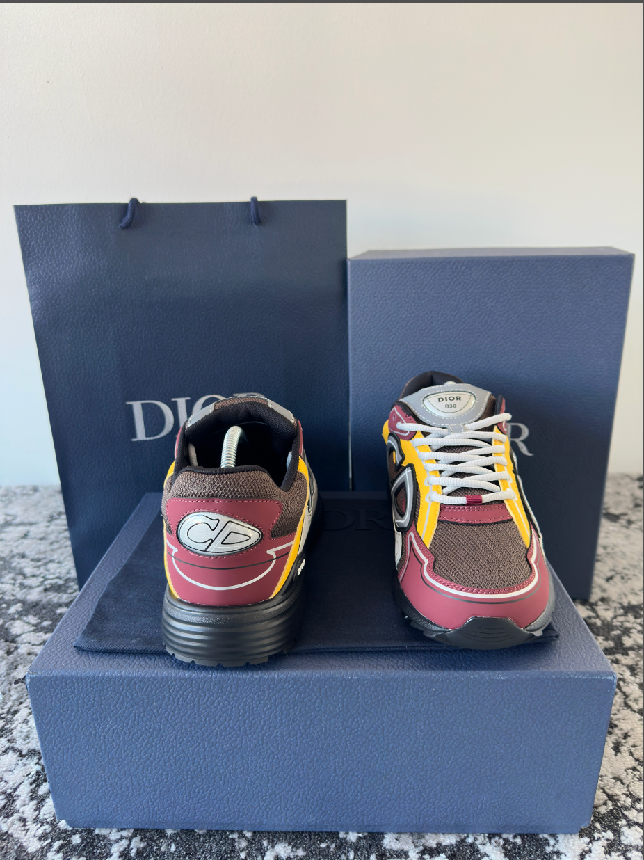 B30 TRAINER - BURGUNDY/YELLOW/GREY
