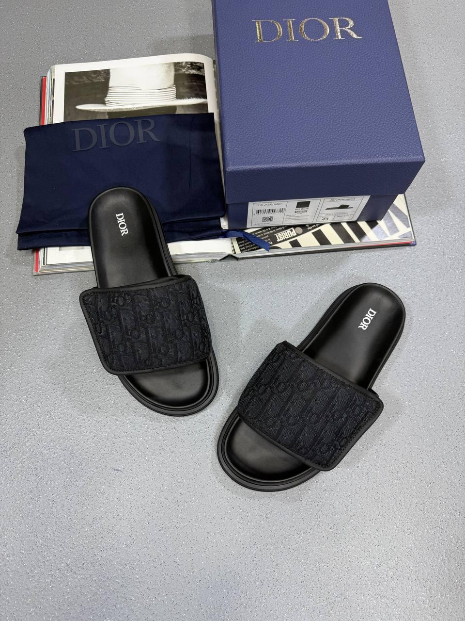 CD OBLIQUE AGUA SANDALS - BLACK