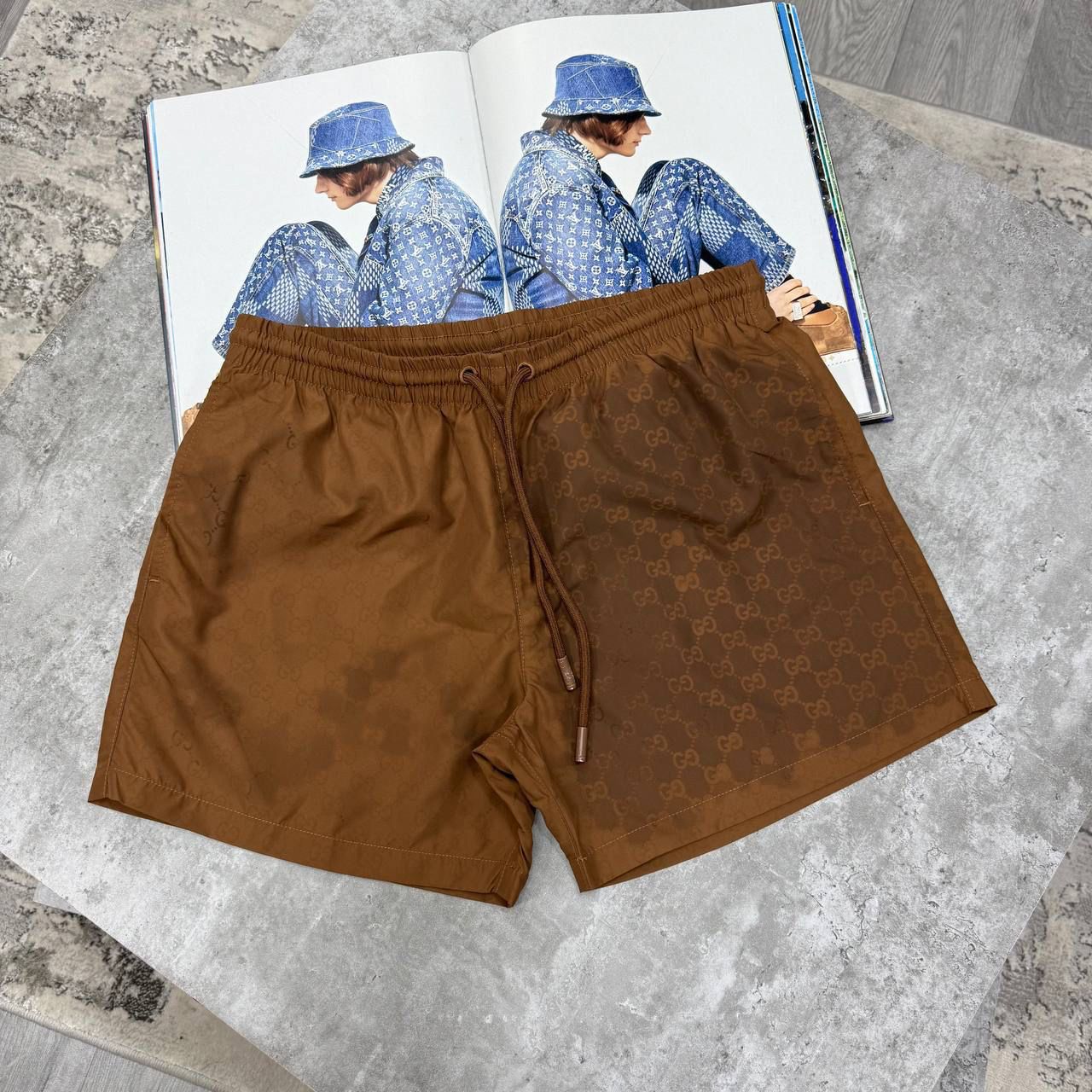 GCI NYLON SWIM SHORTS - BROWN