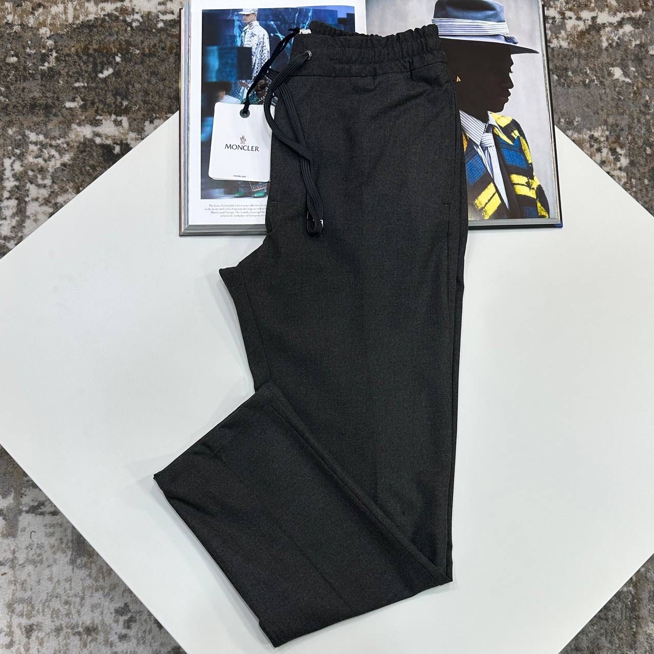 MNCLR DRAWSTRING TROUSER - CHARCOAL