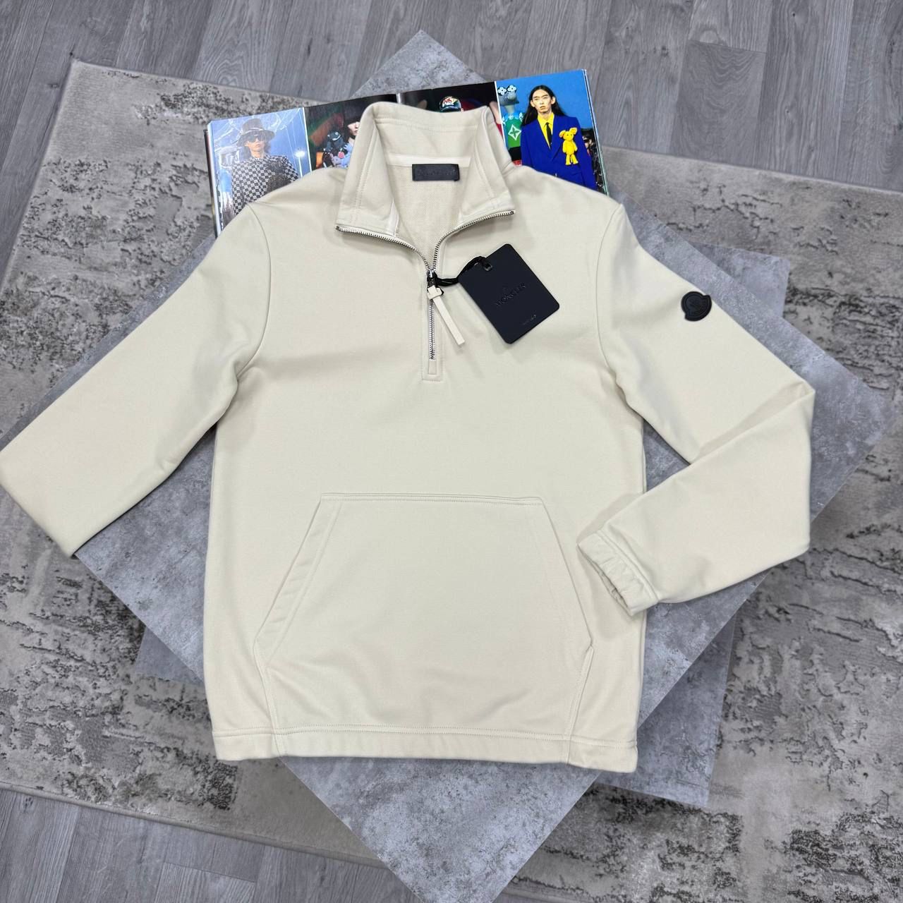 MNCLR HALF-ZIP JUMPERS - BEIGE