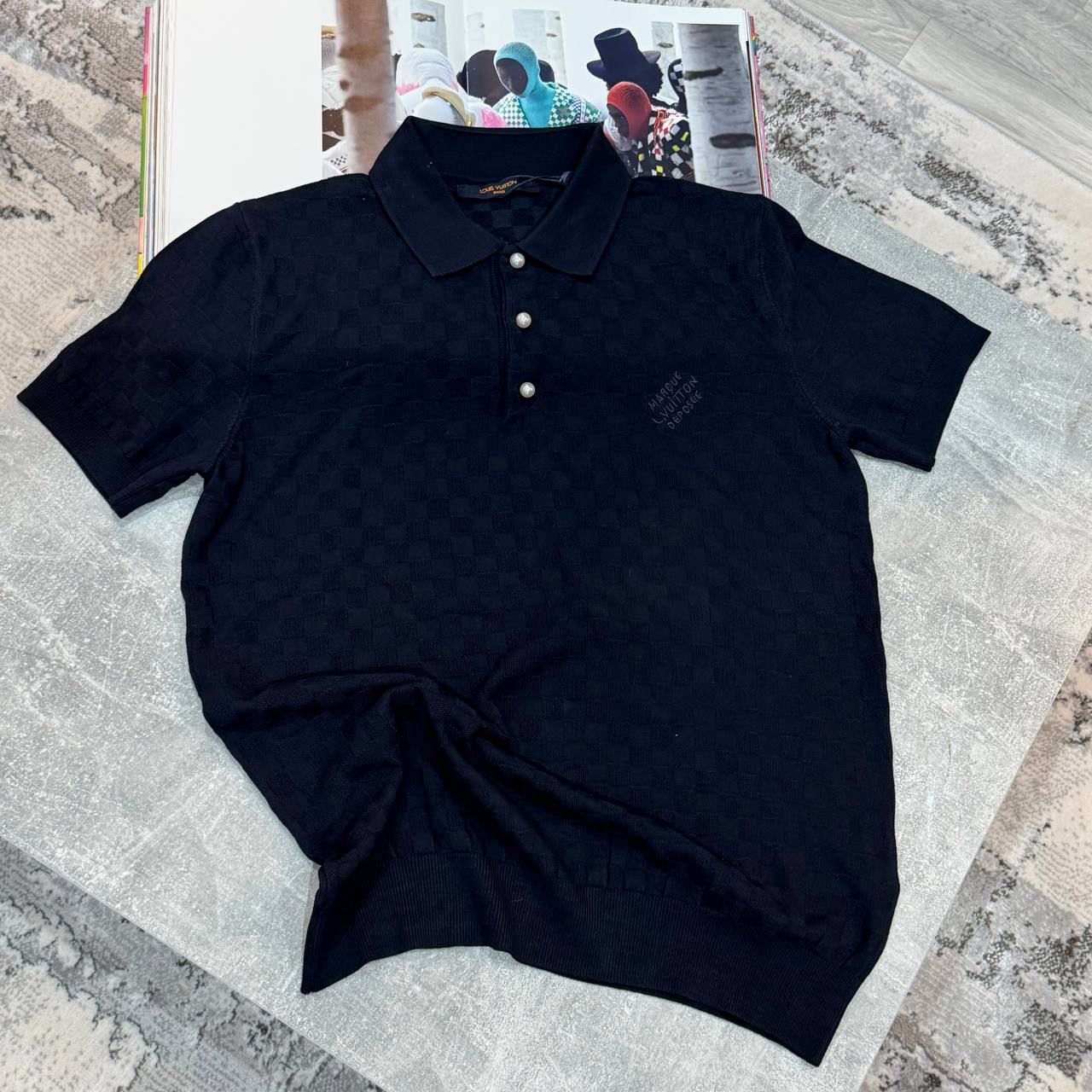 LVE DAMIER SIGNATURE POLO - NAVY