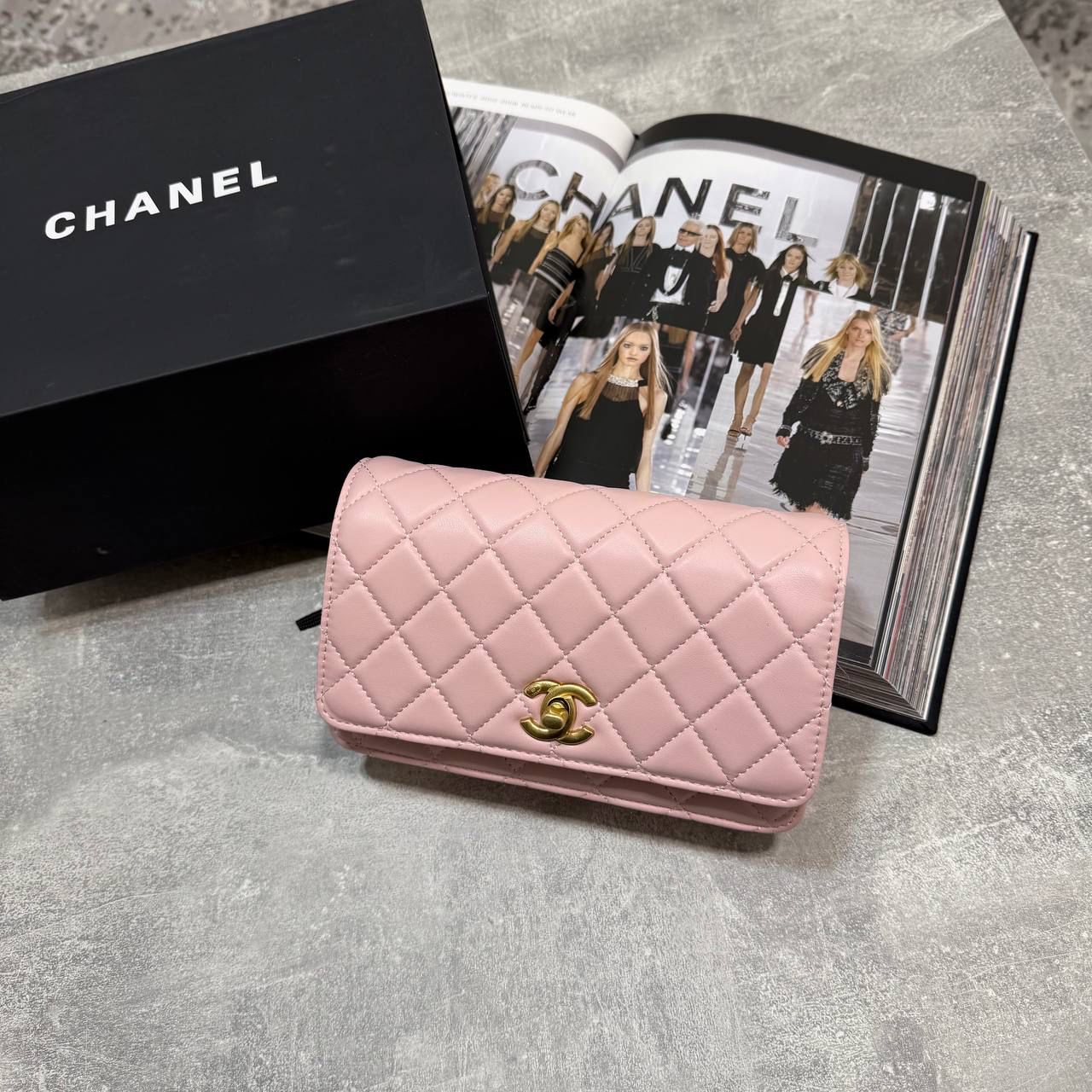 CHNL WALLET ON CHAIN BAG - PINK