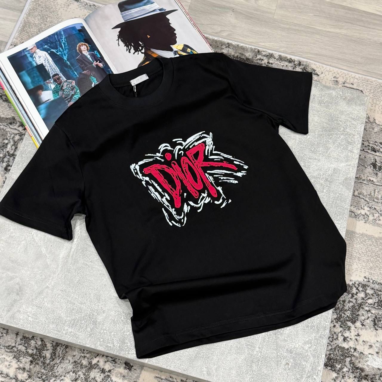 CD STYLIZED LOGO TSHIRT - BLACK