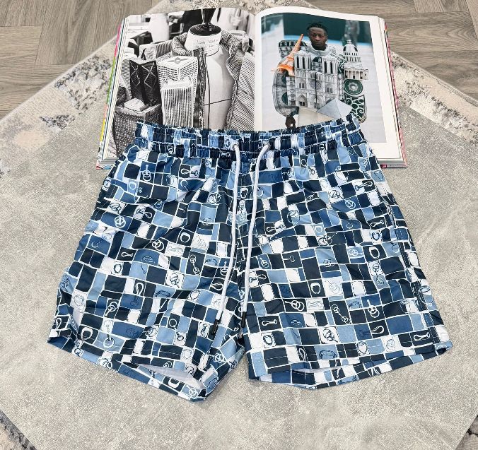 H MOSAIQUE EQUESTRE SWIM SHORTS - BLUE