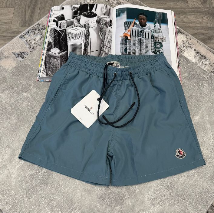 MNCLR LOGO PATCH SWIM SHORTS - BLUE