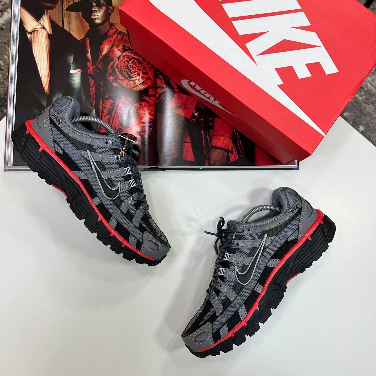 NI P-6000 SNEAKERS - GREY / RED