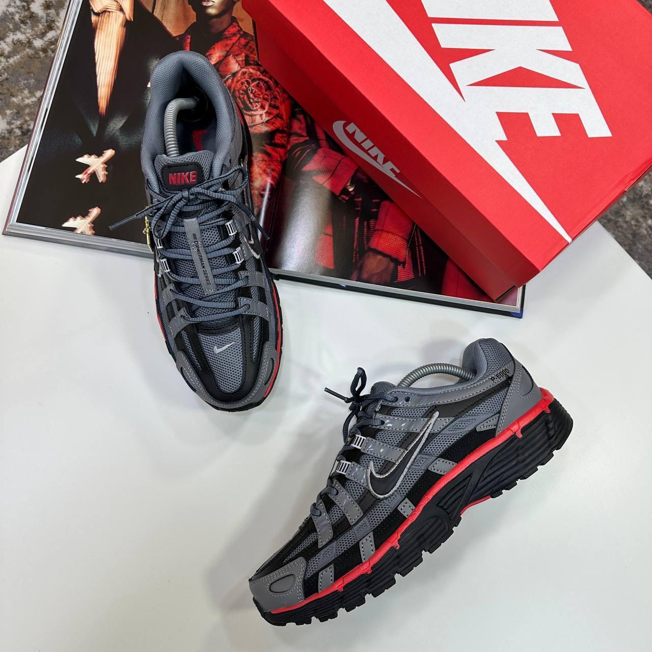 NI P-6000 SNEAKERS - GREY / RED
