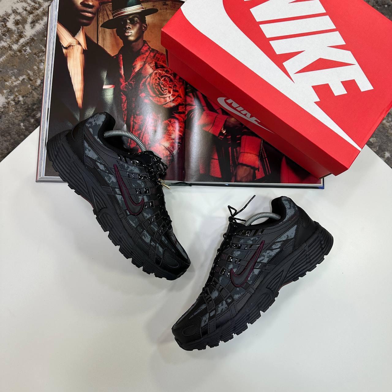 NI P-6000 SNEAKERS - BLACK COMO/BURGUNDY