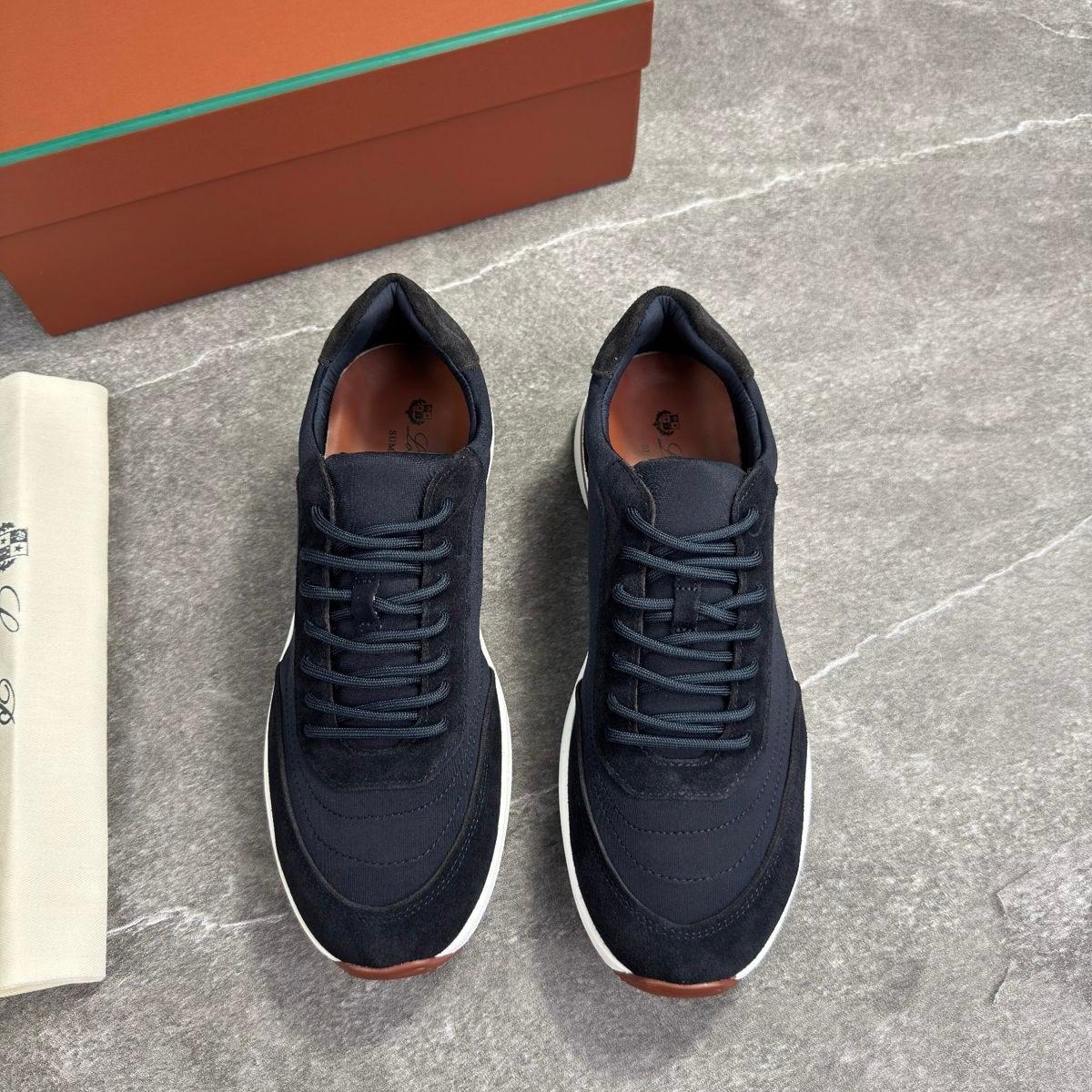 LORO SUEDE TRAINER - NAVY