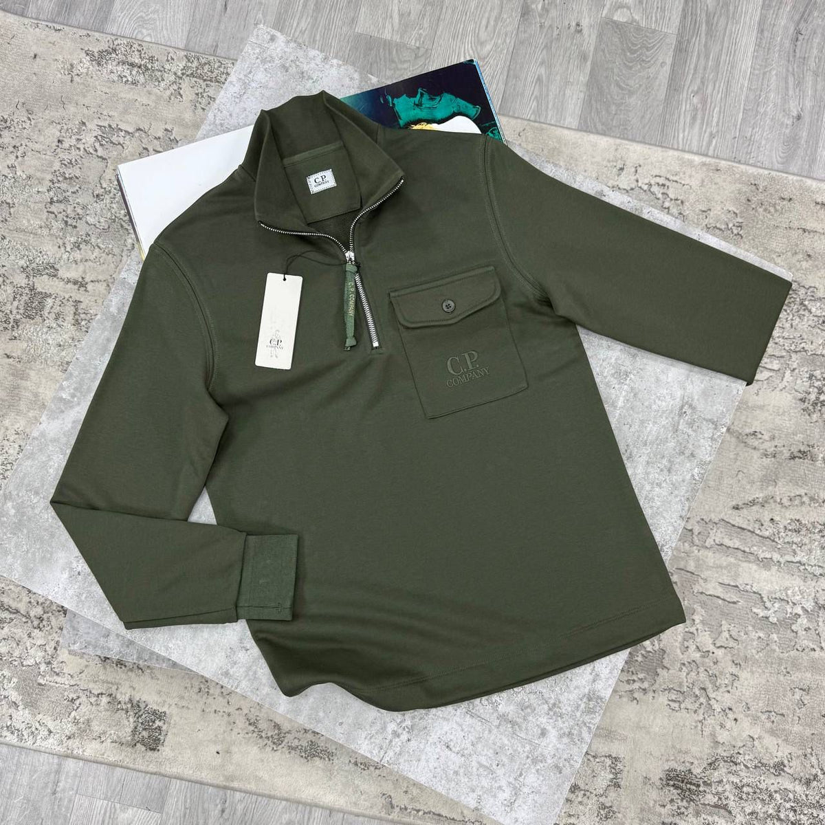 CP HALF ZIP JUMPER - OLIVE