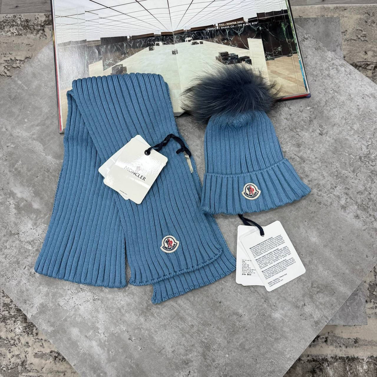 CG HAT & SCARF SET - BLACK