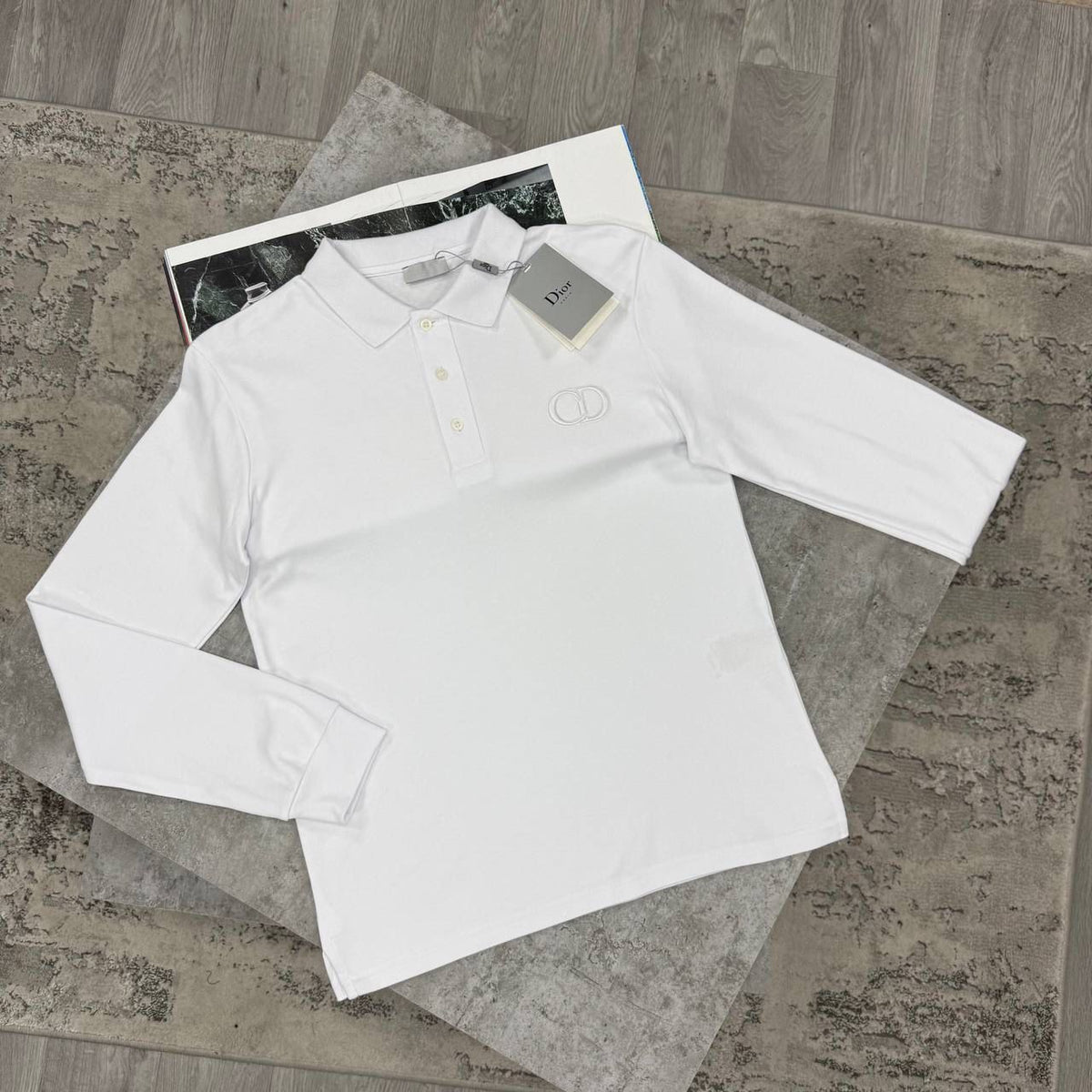 CD LONGSLEEVE POLO - WHITE