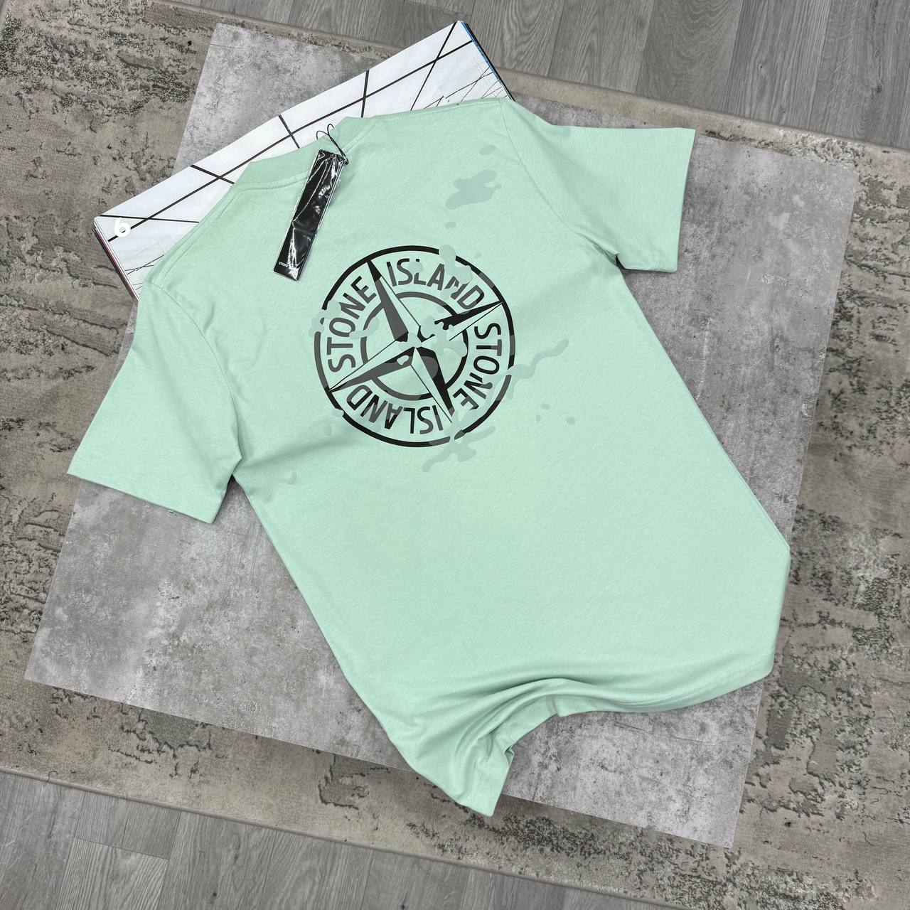SI CENTRE COMPASS T SHIRT - SAGE GREEN