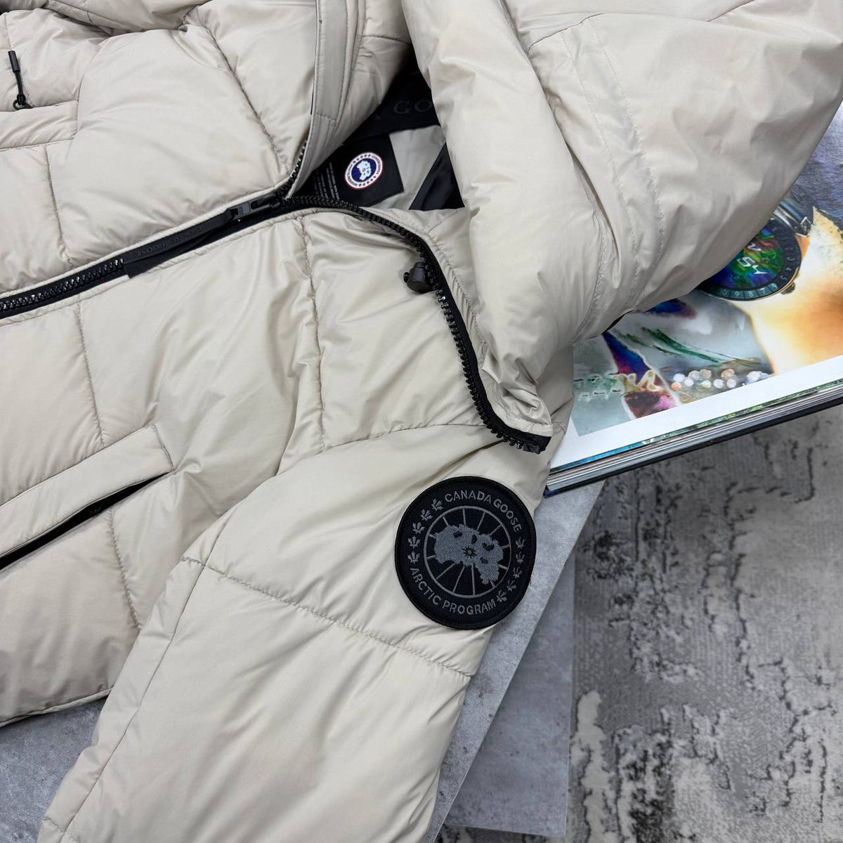 CG CROFTON PUFFER JACKET - BEIGE