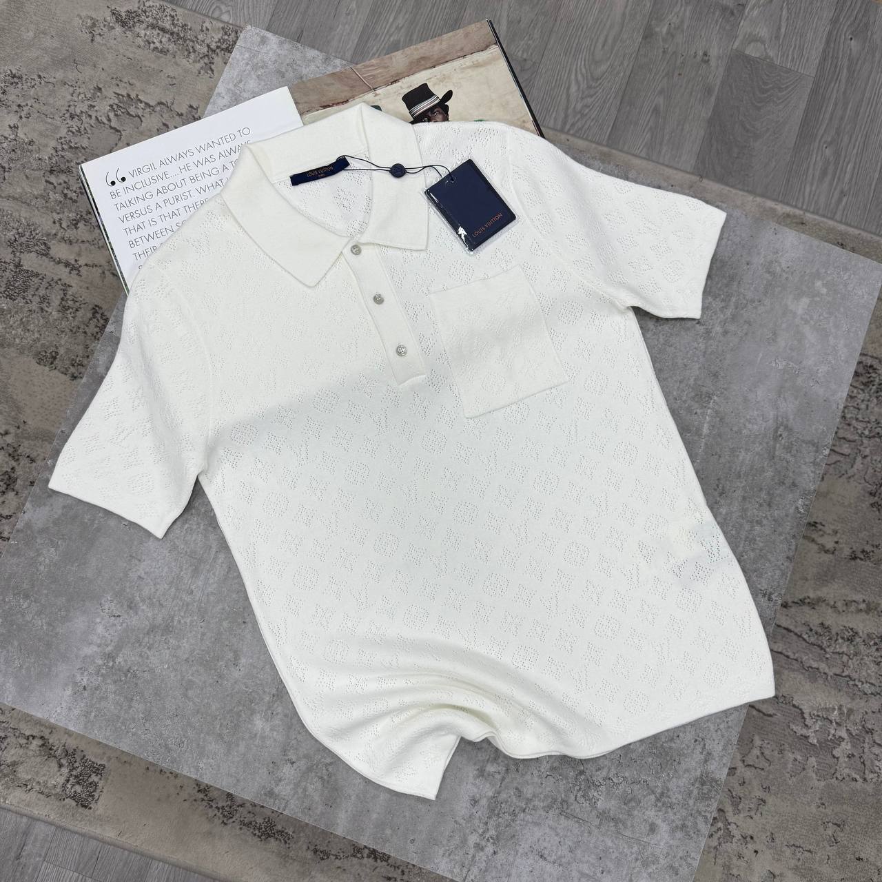 LVE KNITTED POLO - WHITE